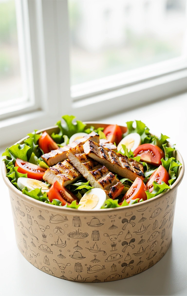 Healthy meal delivery concept