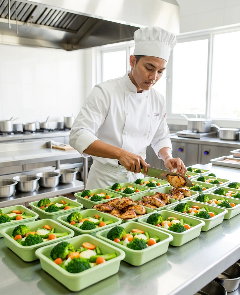 Professional kitchen preparation